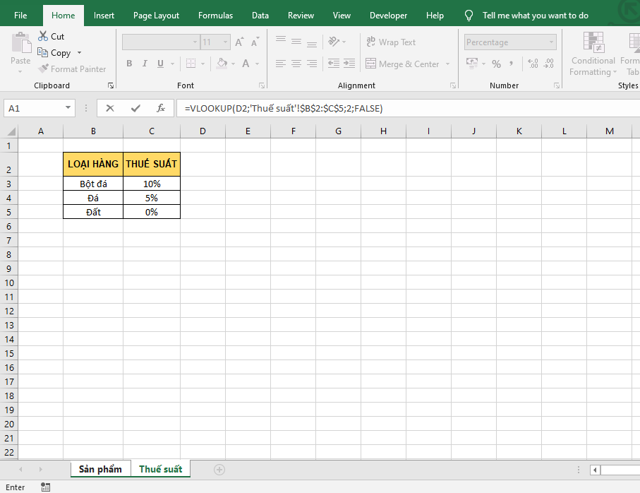 Cách dùng hàm VLOOKUP giữa 2 Sheet, 2 file Excel khác nhau 3