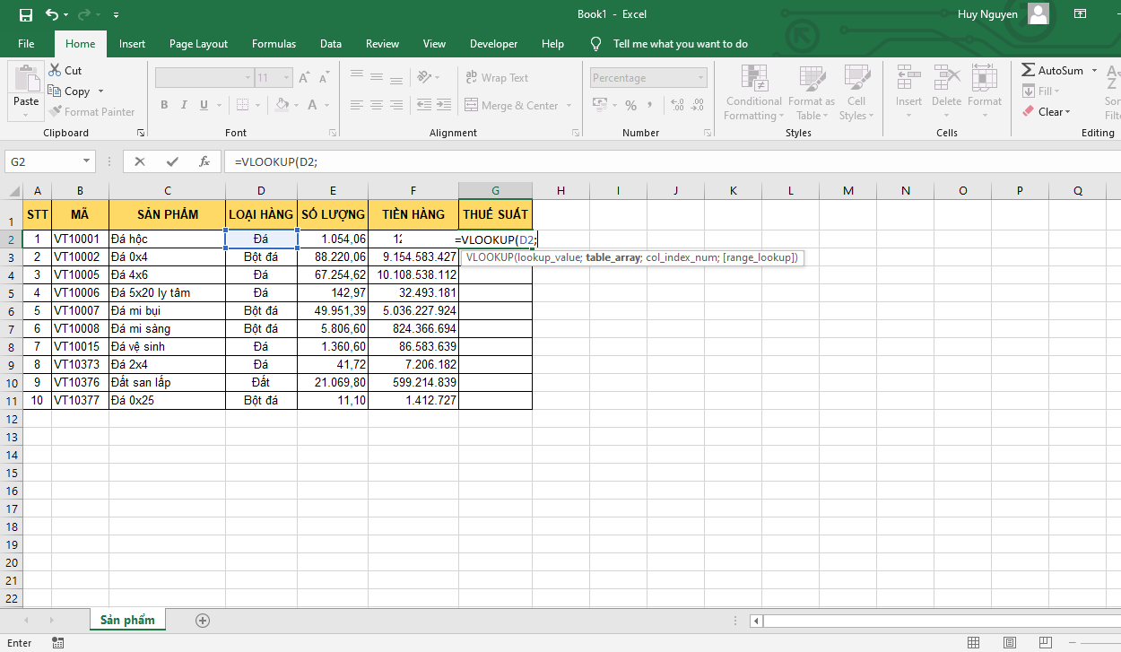 Cách dùng hàm VLOOKUP giữa 2 Sheet, 2 file Excel khác nhau