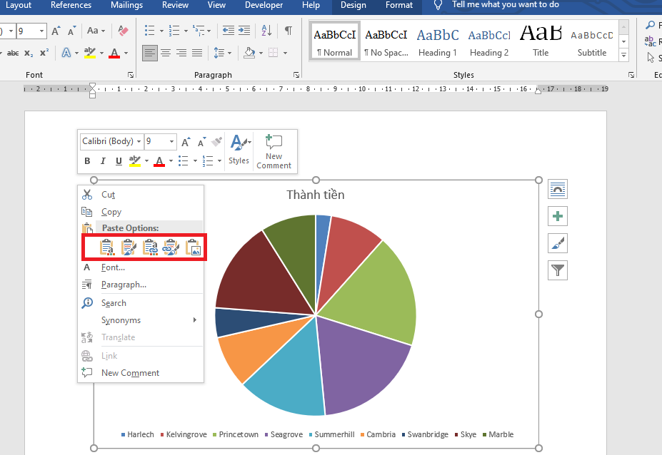 Cách sao chép biểu đồ từ Excel sang Word “chuẩn không cần chỉnh” 3
