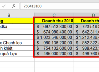 Cách định dạng số kiểu tiền tệ và kiểu kế toán trong Excel