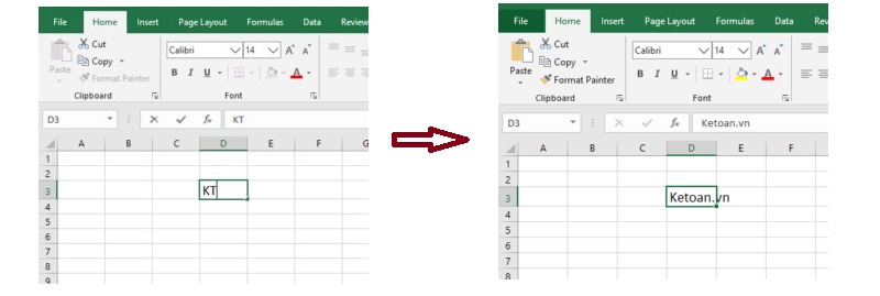 viết tắt trong excel