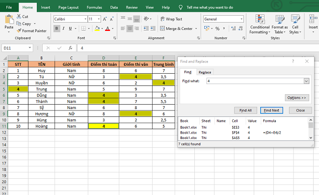 Mẹo chọn nhanh những ô có dữ liệu giống nhau trong Excel