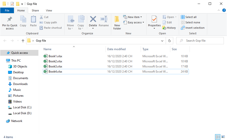 Cách ghép/gộp nhiều file Excel thành một file duy nhất