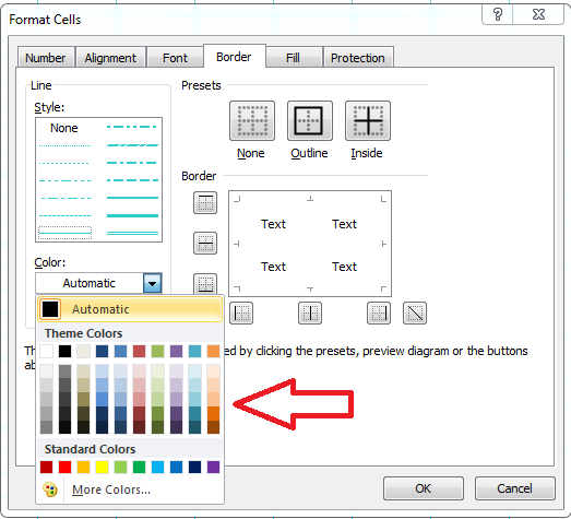 Cách thay đổi màu sắc đường kẻ bảng tính trong Excel Cách thay đổi màu sắc đường kẻ bảng tính trong Excel