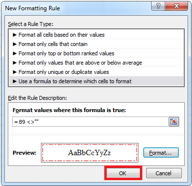 Hướng dẫn tạo viền tự động cho ô chứa giá trị trong Excel