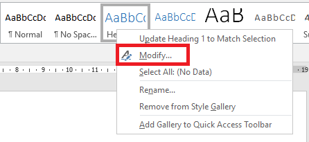 Hướng dẫn thay đổi kiểu Heading trên Microsoft Word Hướng dẫn thay đổi kiểu Heading trên Microsoft Word