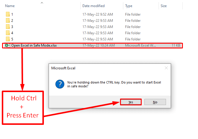 mở file dưới dạng safe mode
