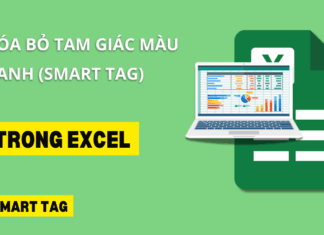 xóa bỏ smart tag trong excel