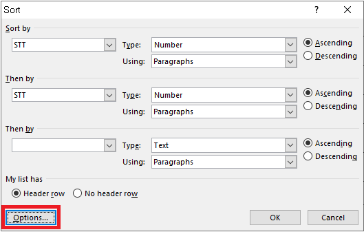 Cách sắp xếp tên theo thứ tự chữ cái trong Microsoft Word Cách sắp xếp tên theo thứ tự chữ cái trong Microsoft Word