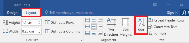Cách sắp xếp tên theo thứ tự chữ cái trong Microsoft Word