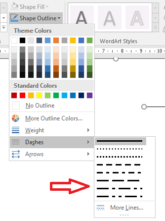 3 bước đơn giản để vẽ đường nét đứt trong Microsoft Word