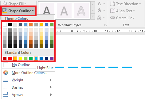 3 bước đơn giản để vẽ đường nét đứt trong Microsoft Word