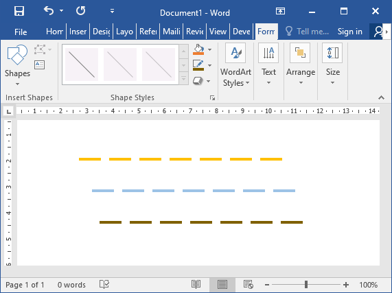 3 bước đơn giản để vẽ đường nét đứt trong Microsoft Word 3 bước đơn giản để vẽ đường nét đứt trong Microsoft Word