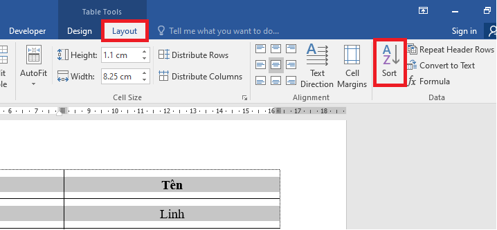 Cách sắp xếp tên theo thứ tự chữ cái trong Microsoft Word Cách sắp xếp tên theo thứ tự chữ cái trong Microsoft Word