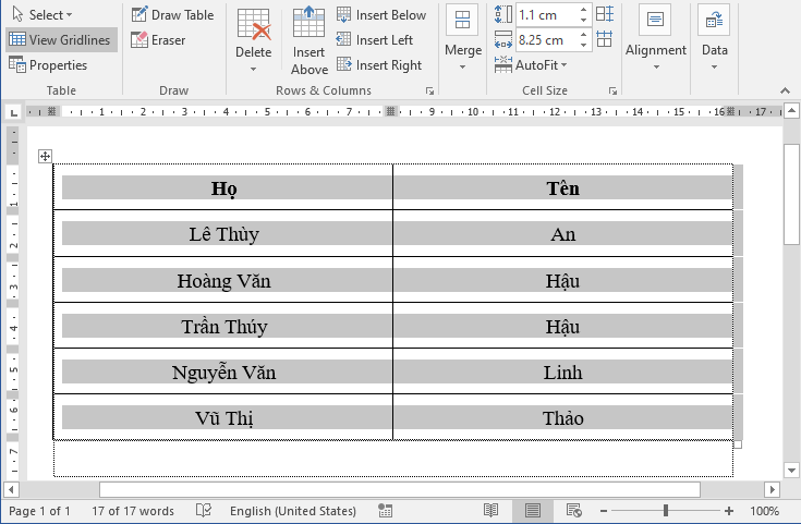 Cách sắp xếp tên theo thứ tự chữ cái trong Microsoft Word