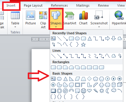 Hướng dẫn các bước vẽ hình học cơ bản trong Word