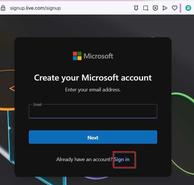 đăng nhập vào onedrive