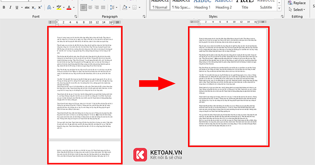 Cách dồn văn bản nằm trọn trong một trang Word