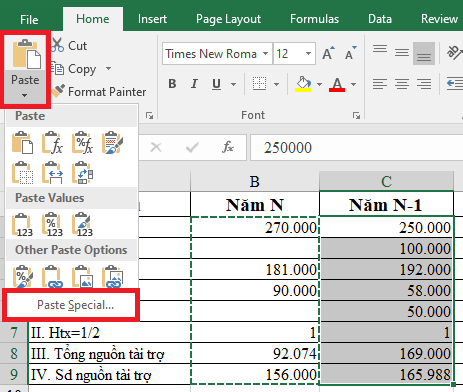 Bật mí 20 cách sử dụng tính năng Paste trong Excel
