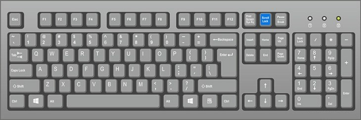 hình ảnh bản phím đang bật scroll lock
