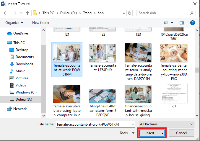 Mẹo chèn chữ vào hình ảnh trong Word cực đơn giản Mẹo chèn chữ vào hình ảnh trong Word cực đơn giản
