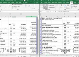 Cách mở 2 file Excel cùng lúc trên màn hình để tiện so sánh