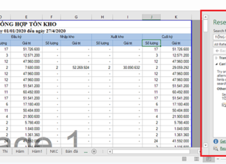 Cách tắt/ẩn công cụ tìm kiếm Research trong Microsoft Excel