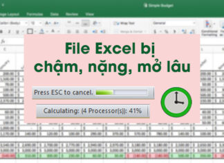 3 Cách khắc phục tình trạng file Excel bị nặng, chậm, mở lâu