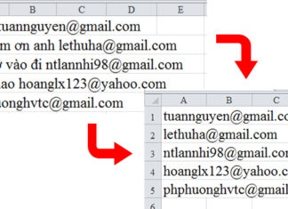 Hướng dẫn lọc/tách lấy địa chỉ email trong ô chứa nhiều dữ liệu