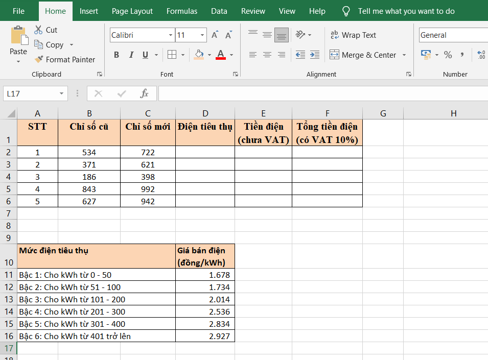 Cách dùng hàm IF để tính tiền điện cực nhanh trong Excel