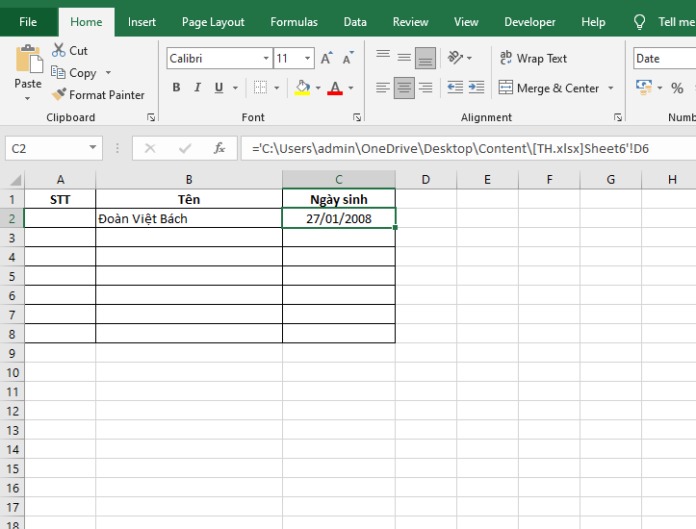 cách lấy dữ liệu từ file excel khác