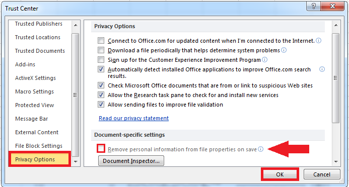 Mách bạn cách tắt thông báo Privacy Warning trên Excel 