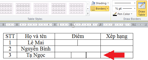 Cách tách ô và gộp ô rất đơn giản trong Microsoft Word