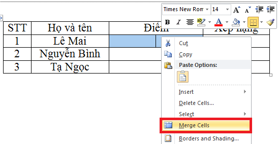 Cách tách ô và gộp ô rất đơn giản trong Microsoft Word Cách tách ô và gộp ô rất đơn giản trong Microsoft Word