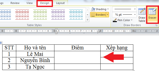 Cách tách ô và gộp ô rất đơn giản trong Microsoft Word
