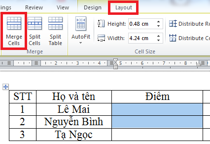 Cách tách ô và gộp ô rất đơn giản trong Microsoft Word Cách tách ô và gộp ô rất đơn giản trong Microsoft Word