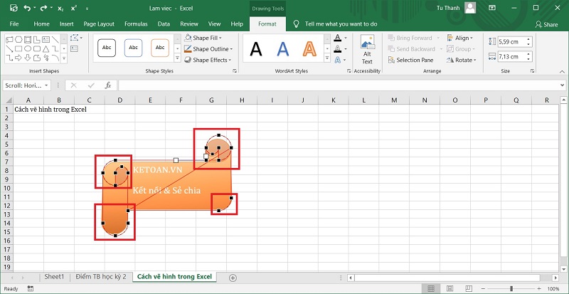 vẽ hình trong excel 