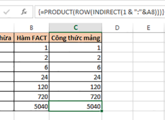 Hướng dẫn chi tiết 2 cách tính giai thừa trong Excel