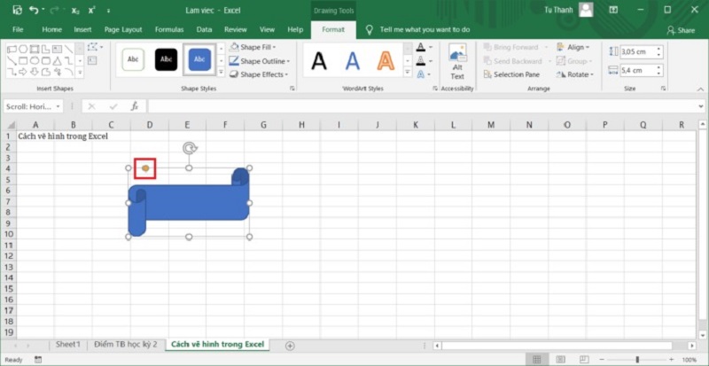 vẽ hình trong excel 