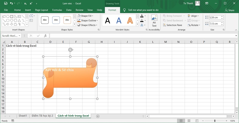 vẽ hình khối bằng shapes