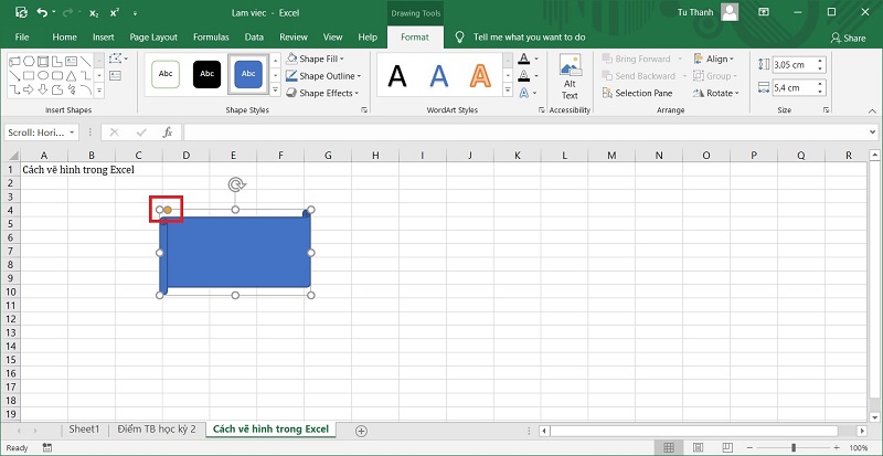 vẽ hình trong excel 
