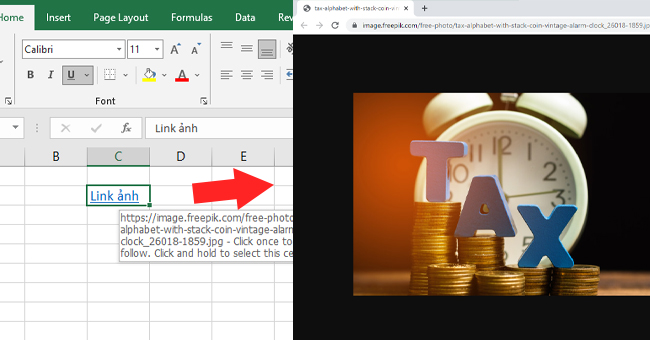 Hướng dẫn cách chèn link hình ảnh vào bảng tính Excel
