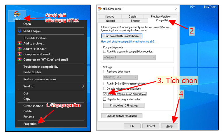 lỗi HTKK tự thoát