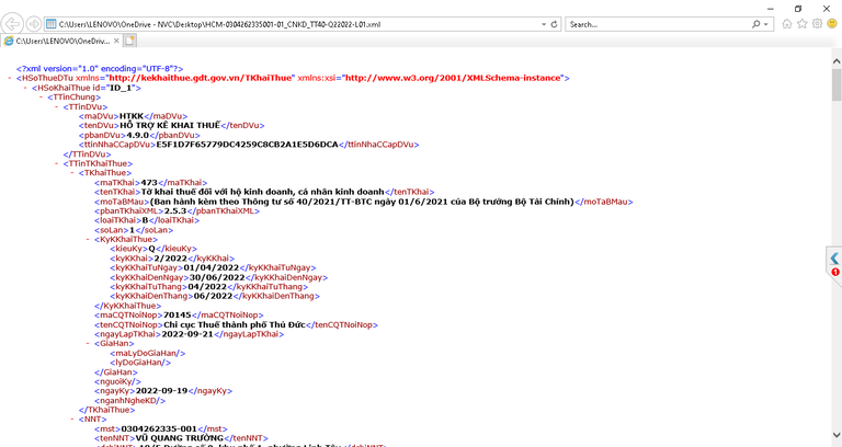 lỗi không đọc được tờ khai XML (3)