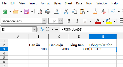 ảnh minh họa sử dụng hàm formula để chuyển công thức thành text