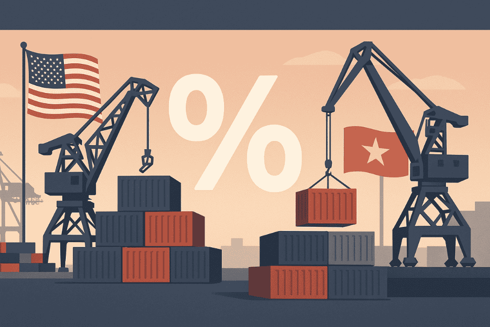 minh họa thuế đối ứng giữa Việt Nam và Mỹ