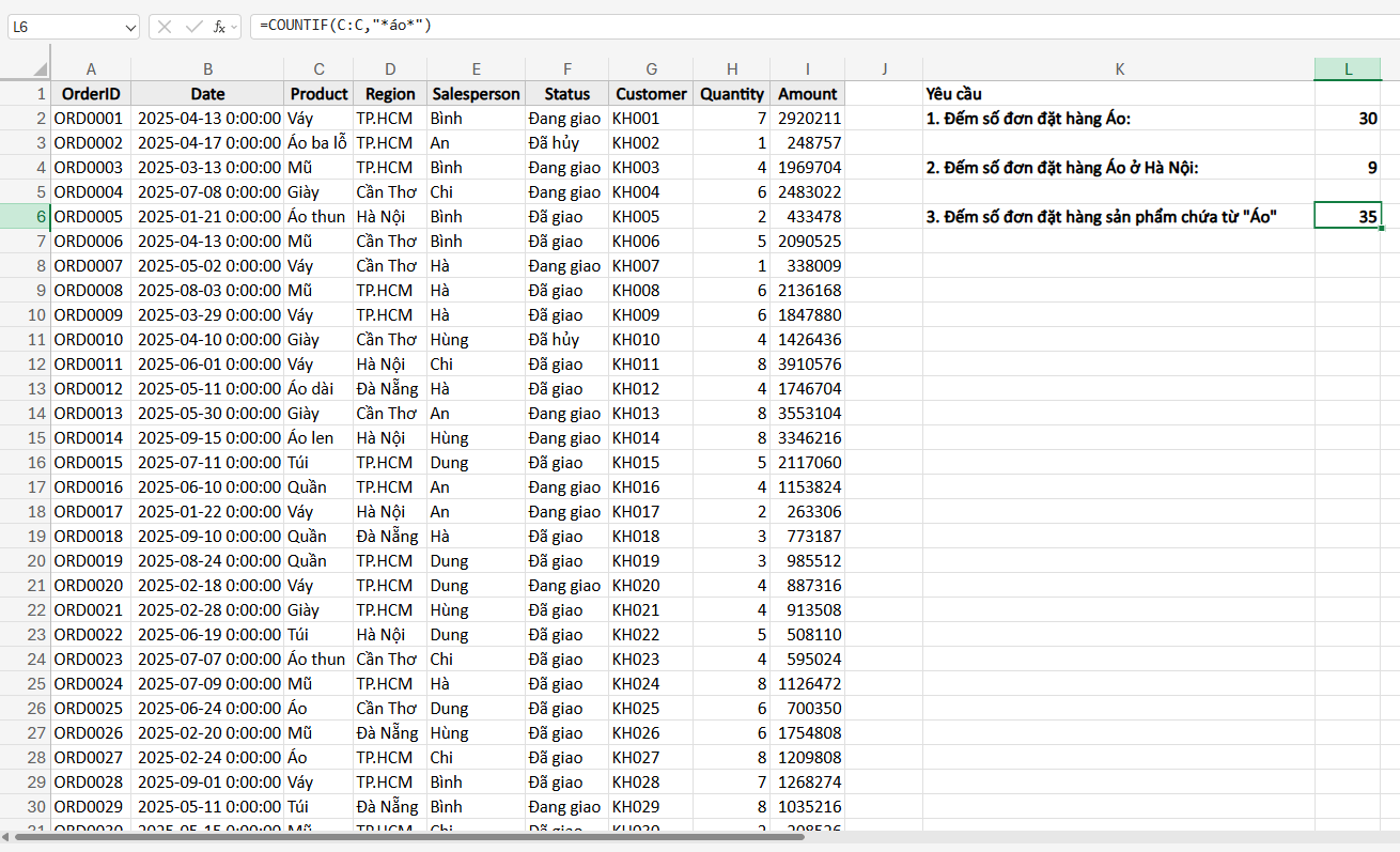 đếm số lần xuất hiện tất cả các ô có chứa từ khóa