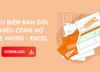 Tải mẫu biên bản đối chiếu công nợ file Word, Excel