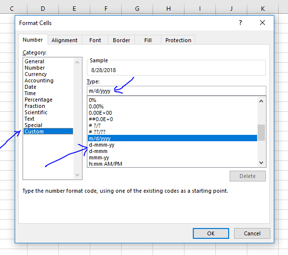cách định dạng dd - mm - yyyy trong excel
