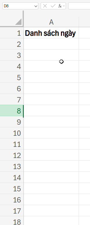 cách kéo ngày tăng dần theo khoảng trong excel